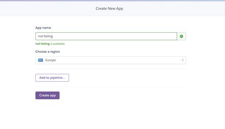 create a new app create a new app