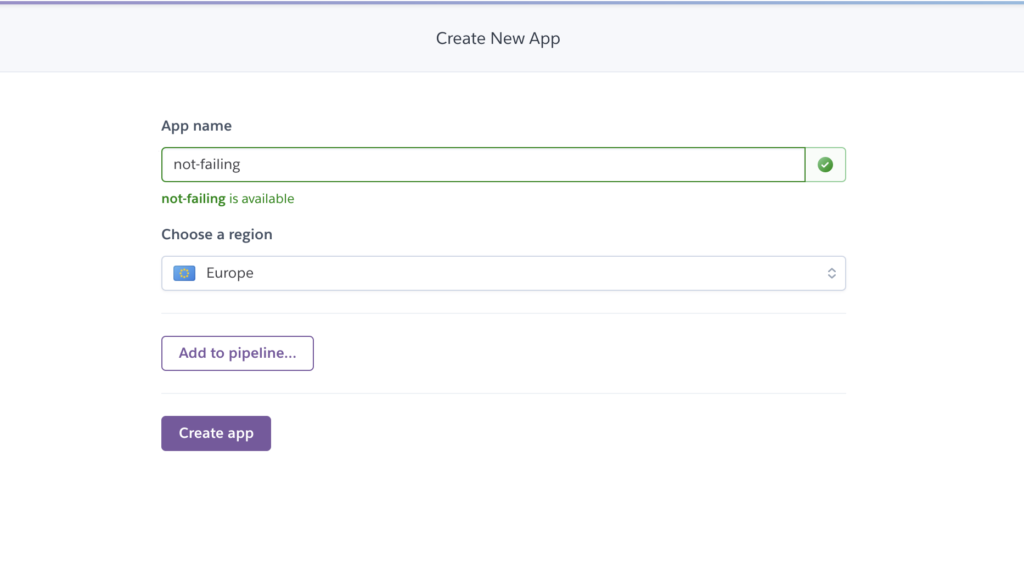create a new app create a new app