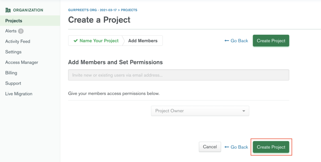 save project save project