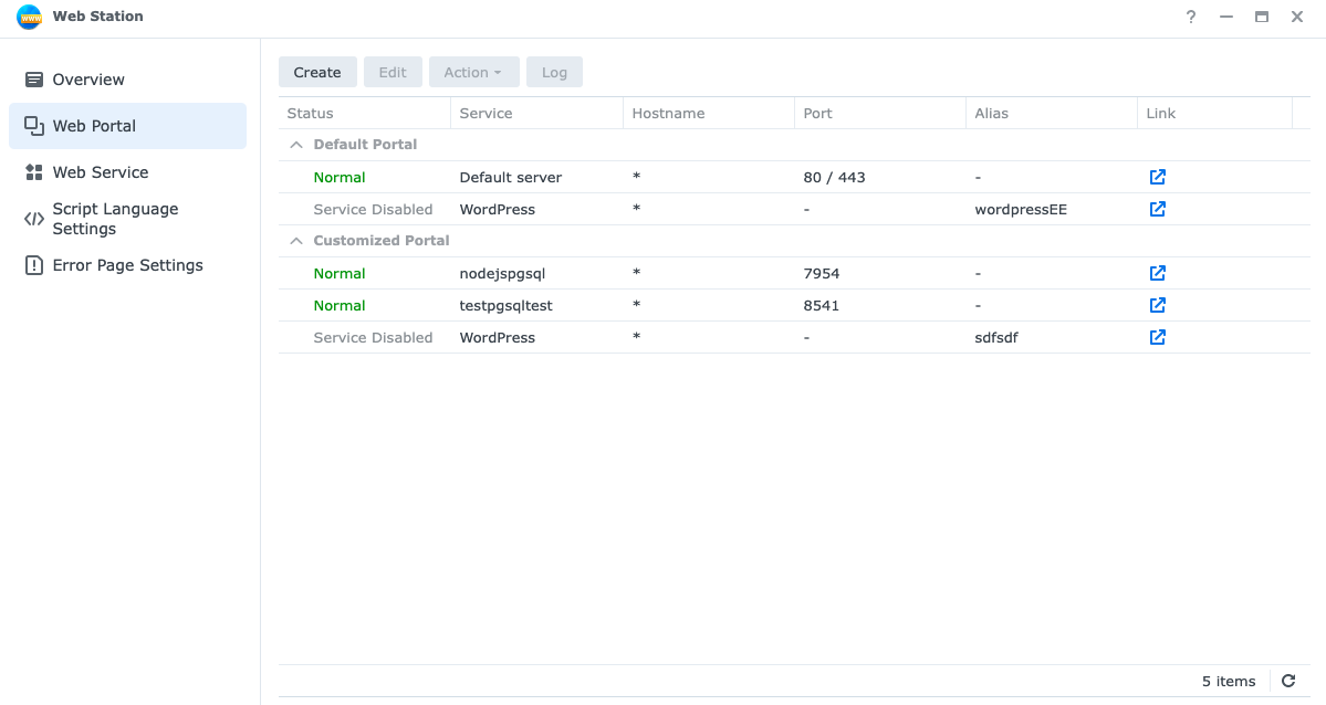 synology web station